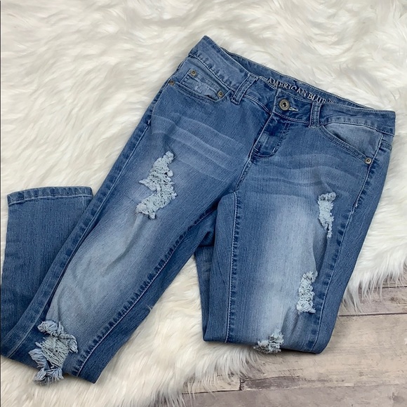 American Blue distressed jeans size 5 - Picture 2 of 10